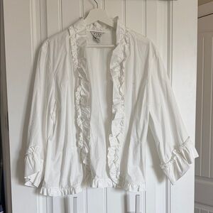 Nexx White Ruffled Women's Top